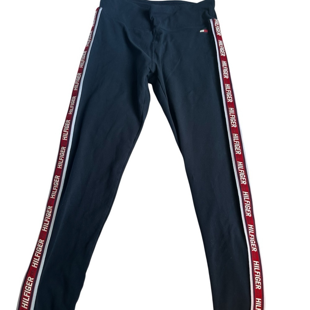 Tommy Hilfiger Black Leggings with Red Branding